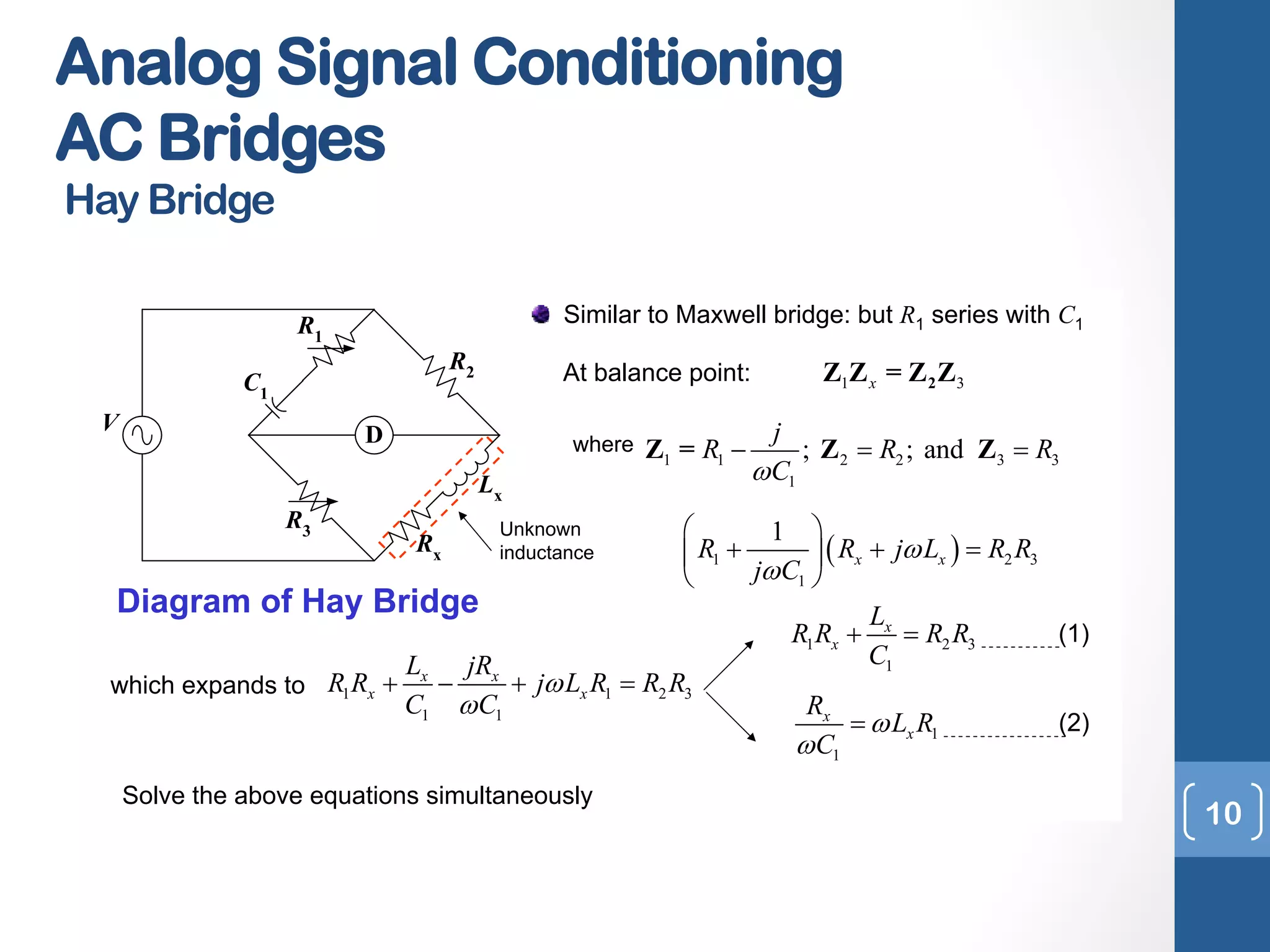 Lecture 4 b signalconditioning_ac bridge | PDF