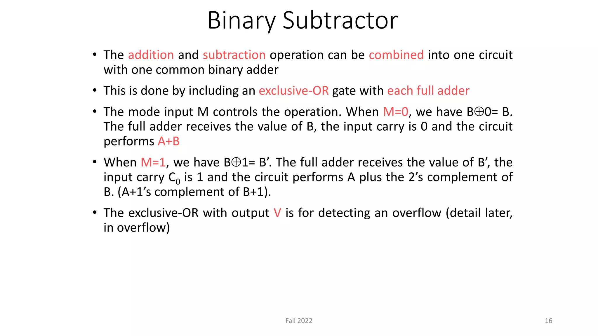 Lecture4 Chapter4- Design 4-bit Lookahead Carry Binary Adder-Subtractor ...