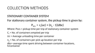 Container Method Pdf lecture 4 COLLECTION METHODS in urban solid waste management.pptx
