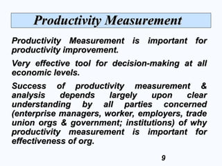 Productivity Measure Method Example Lecture 4 dated 14-9-2024 Productivity Measurement.ppt