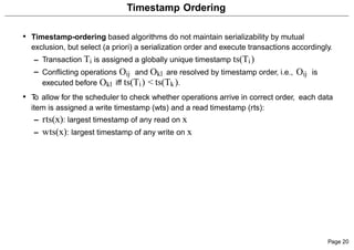 Lecture 4 DDBS.pdf concurrency control managment | PDF