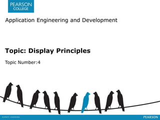 Application Engineering and Development 
Topic: Display Principles 
Topic Number:4 
 