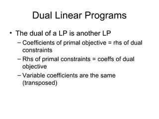 Lecture 4 duality and sensitivity in lp | PPT
