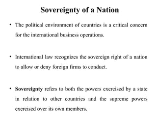 Understanding Political and Legal Environments in International ...