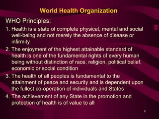 Lecture 4 international un agencies and health | PPT