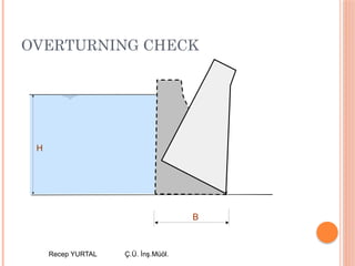 Recep YURTAL Ç.Ü. İnş.Müöl.
H
B
OVERTURNING CHECK
 