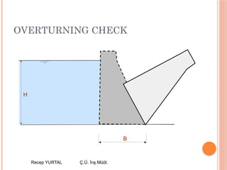 Recep YURTAL Ç.Ü. İnş.Müöl.
H
B
OVERTURNING CHECK
 