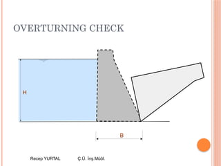 Recep YURTAL Ç.Ü. İnş.Müöl.
H
B
OVERTURNING CHECK
 