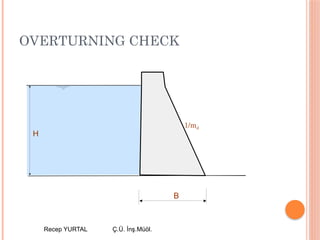 Recep YURTAL Ç.Ü. İnş.Müöl.
H
1/md
B
OVERTURNING CHECK
 
