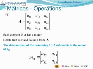 The Determinant and inverse of the Matrix | PPTX