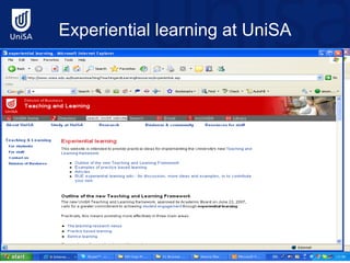 Experiential learning at UniSA 