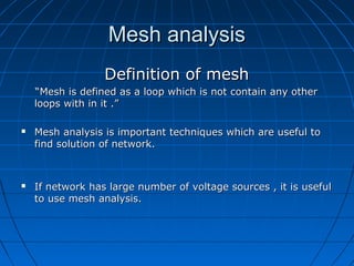 Lecture 4 methods_of_analysis | PPT