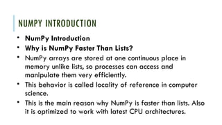 Comprehensive Guide to NumPy and Matplotlib for Machine Learning | PPTX