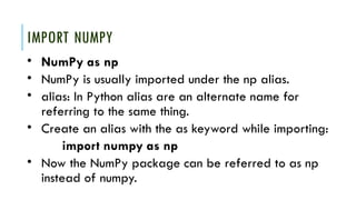 Comprehensive Guide to NumPy and Matplotlib for Machine Learning | PPTX