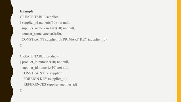 Lecture 4 sql {basics keys and constraints} | PPTX