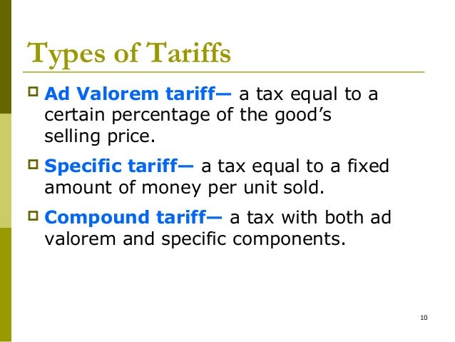 Lecture 4 tariff chapter 6