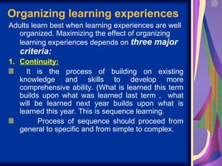 Organizing Learning Experiences lecture 4 teaching strategies(1).ppt the most important slide that has ...
