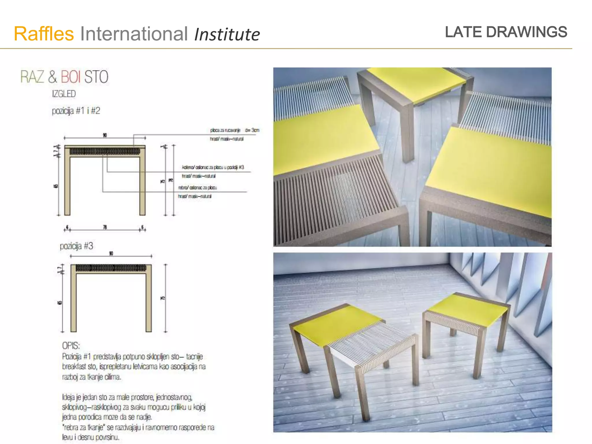 Raffles International Institute   LATE DRAWINGS
 