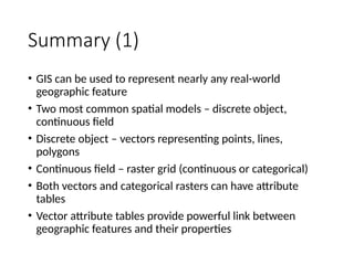 Discrete Object Raster Data Example Lecture four_Geographical Data Models_Vector And Raster Data.pptx