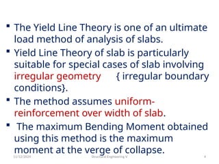 Lecture 4 yield line yield line analysis of slab for civil engineering ...