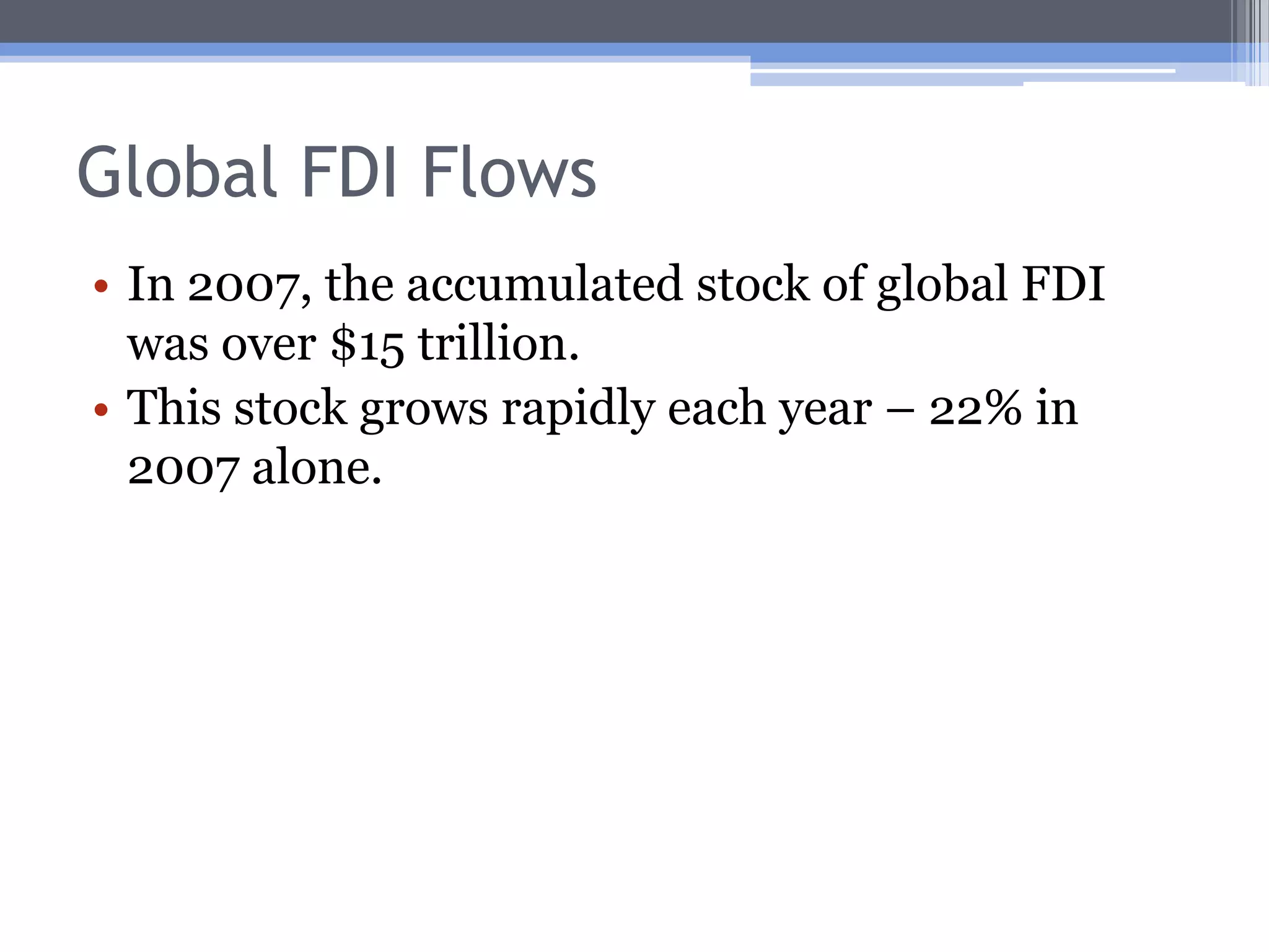 Growth and the Terms of Trade: Developing CountriesDeveloping countries may experience declining terms of trade as they grow; this suggests a strategy of export product diversification.Income elasticities of demand for minerals and food products tend to be low; those for manufactured goods tend to be higher.Prices of non-petroleum primary products have generally declined over time.