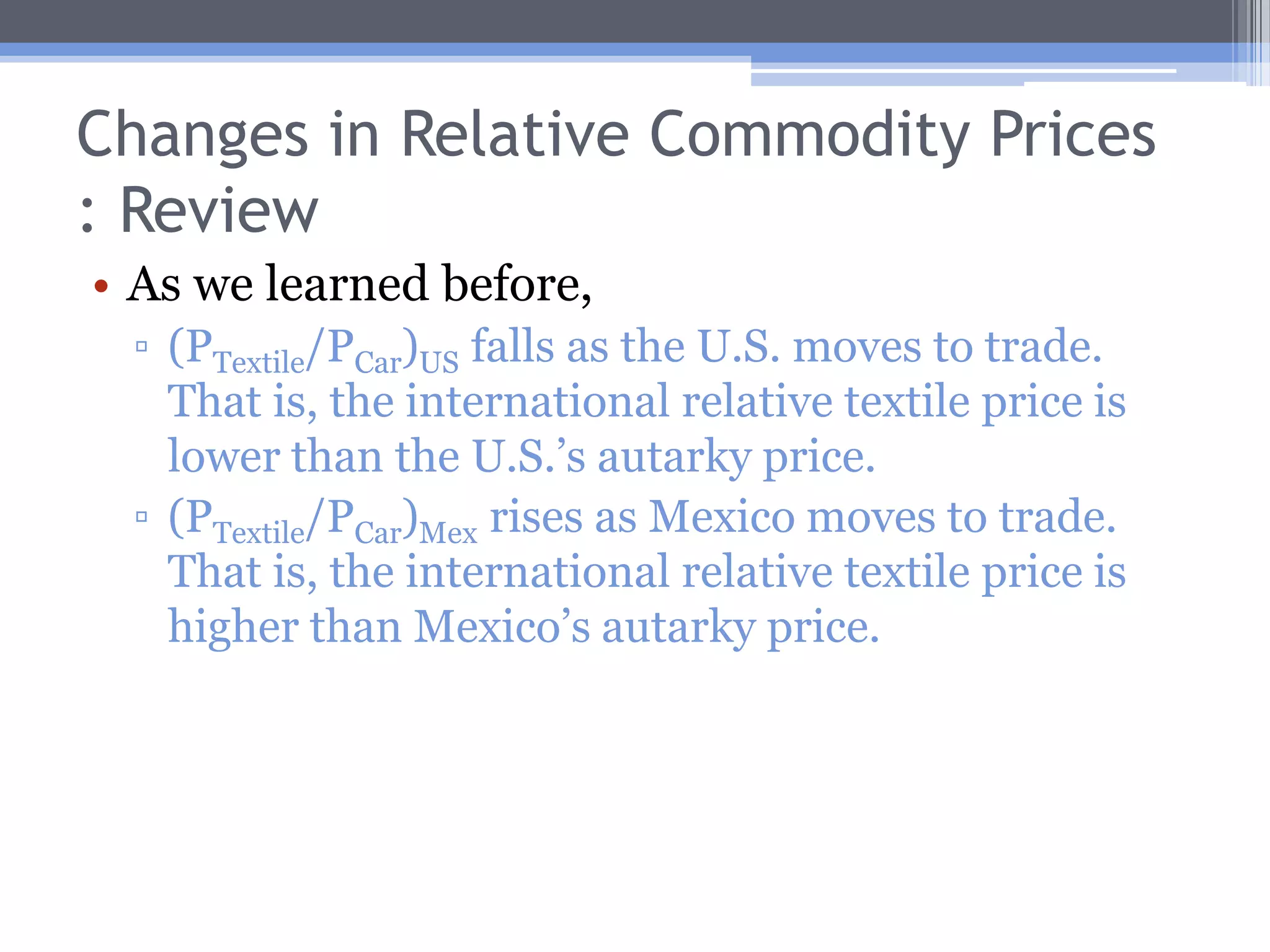 The Source of Comparative AdvantageSo it is a country’s relative factor endowment that determines its comparative advantage.This is why the H-O-S model is also called the factor proportions theory.