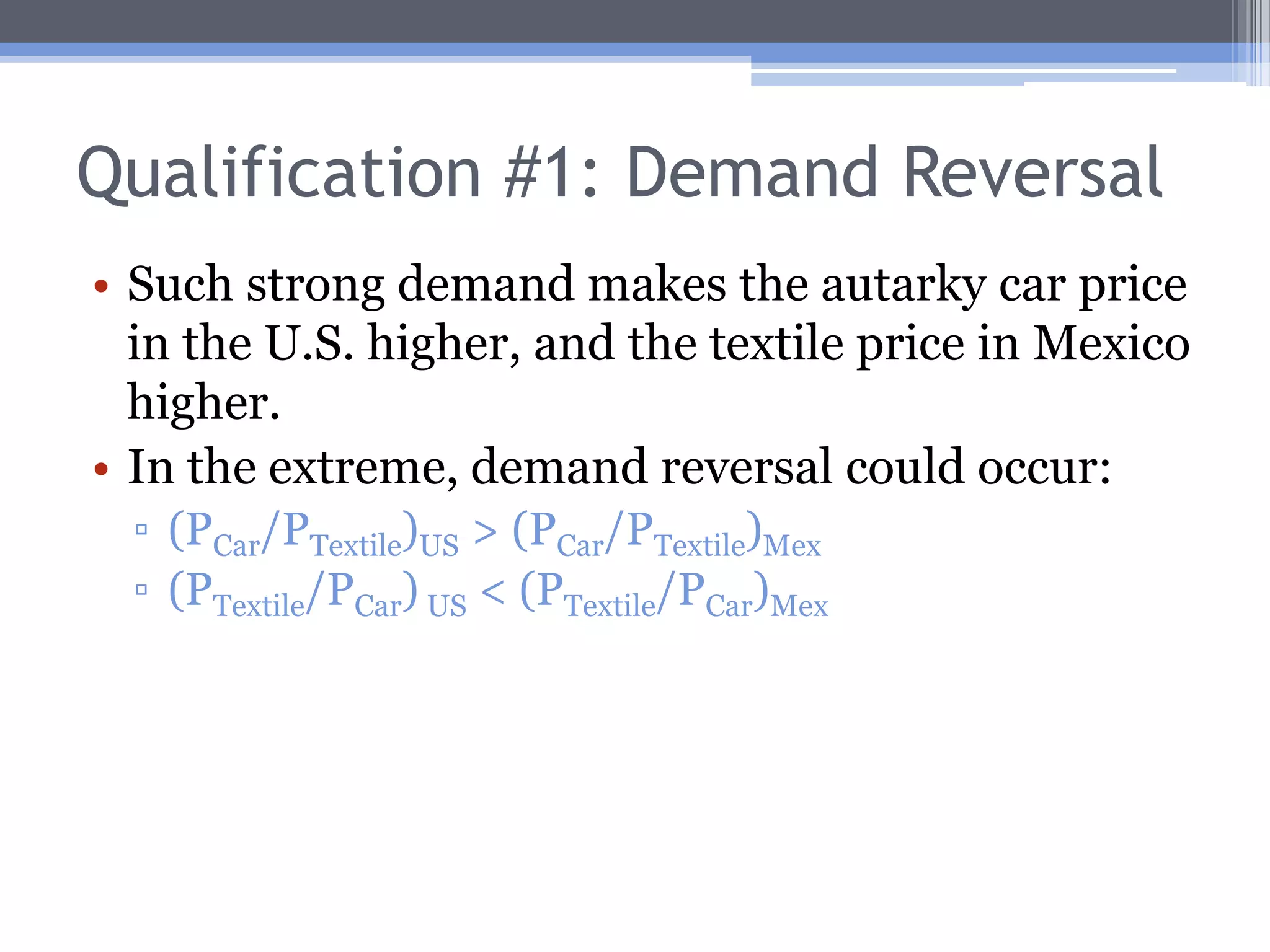 Theoretical Qualifications to H-OSuppose we relax some of the many assumptions.  Will the implications of the H-O-S model still be the same?