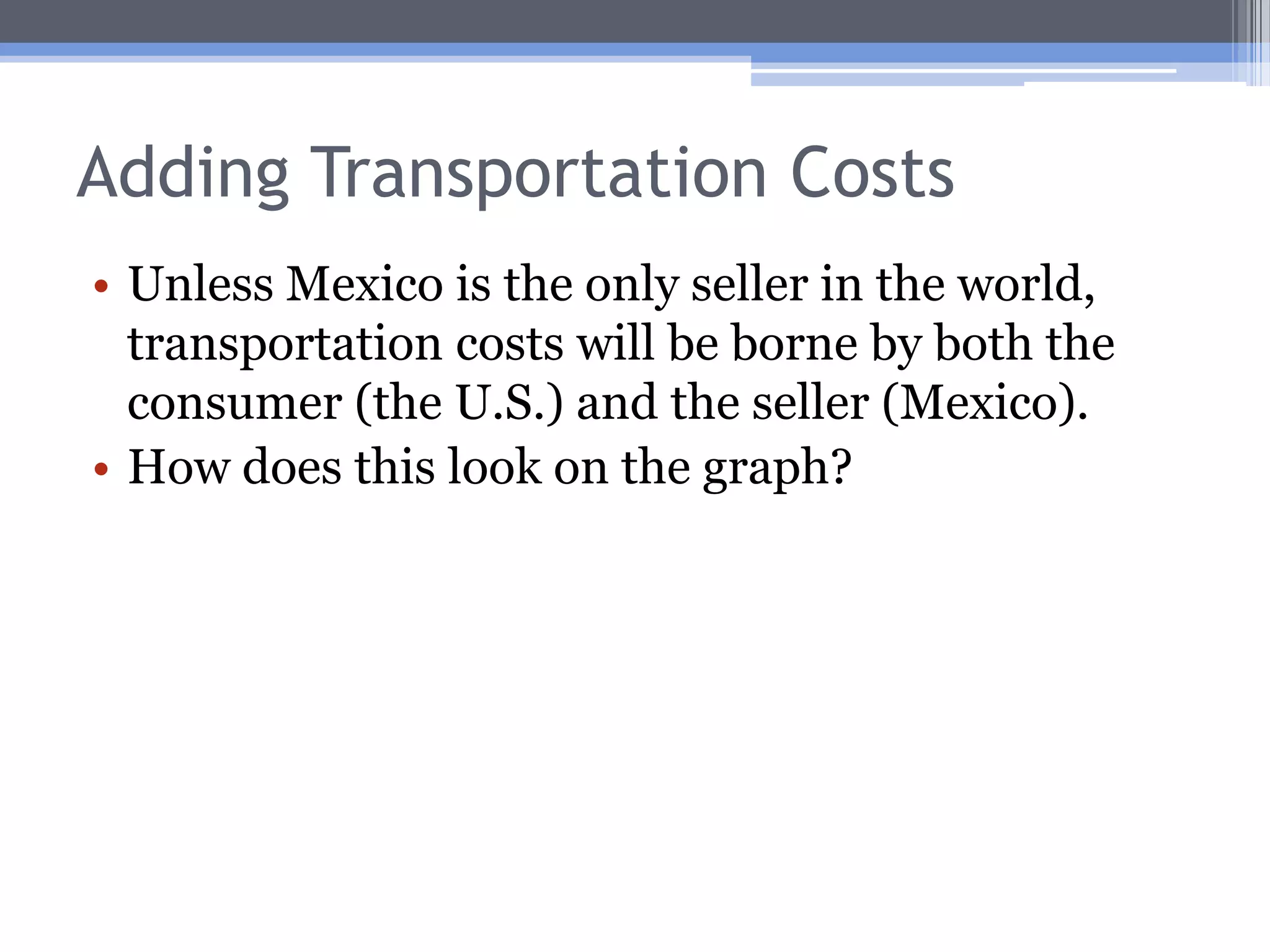 Factor Intensity Reversal: Implications for TradeIf trade begins, according to the H-O theorem the relatively K-abundant country (France) will export the rel. K-intensive good (apples) and the rel. L-abundant country will export the rel. L-intensive good (also apples).H-O theorem breaks down.