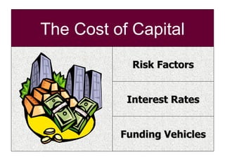 The Cost of Capital Risk Factors Interest Rates Funding Vehicles 