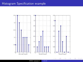 Histogram Speciﬁcation example




                  IT472: Lecture 7   17/17
 