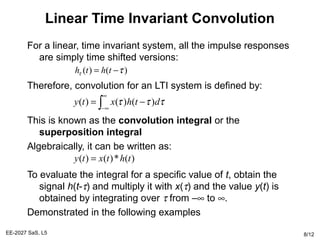 Lecture5 Signal and Systems | PPT | Physics | Science