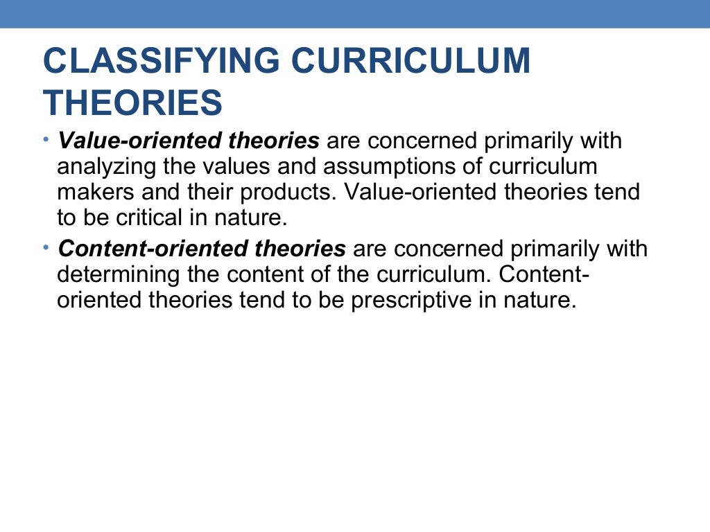 Curriculum Theory