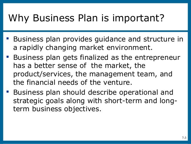 a new venture's business plan is important because mcq