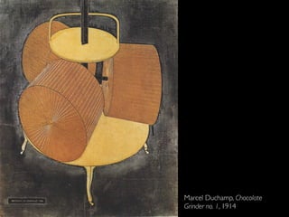 Marcel Duchamp, Chocolate
Grinder no. 1, 1914
 