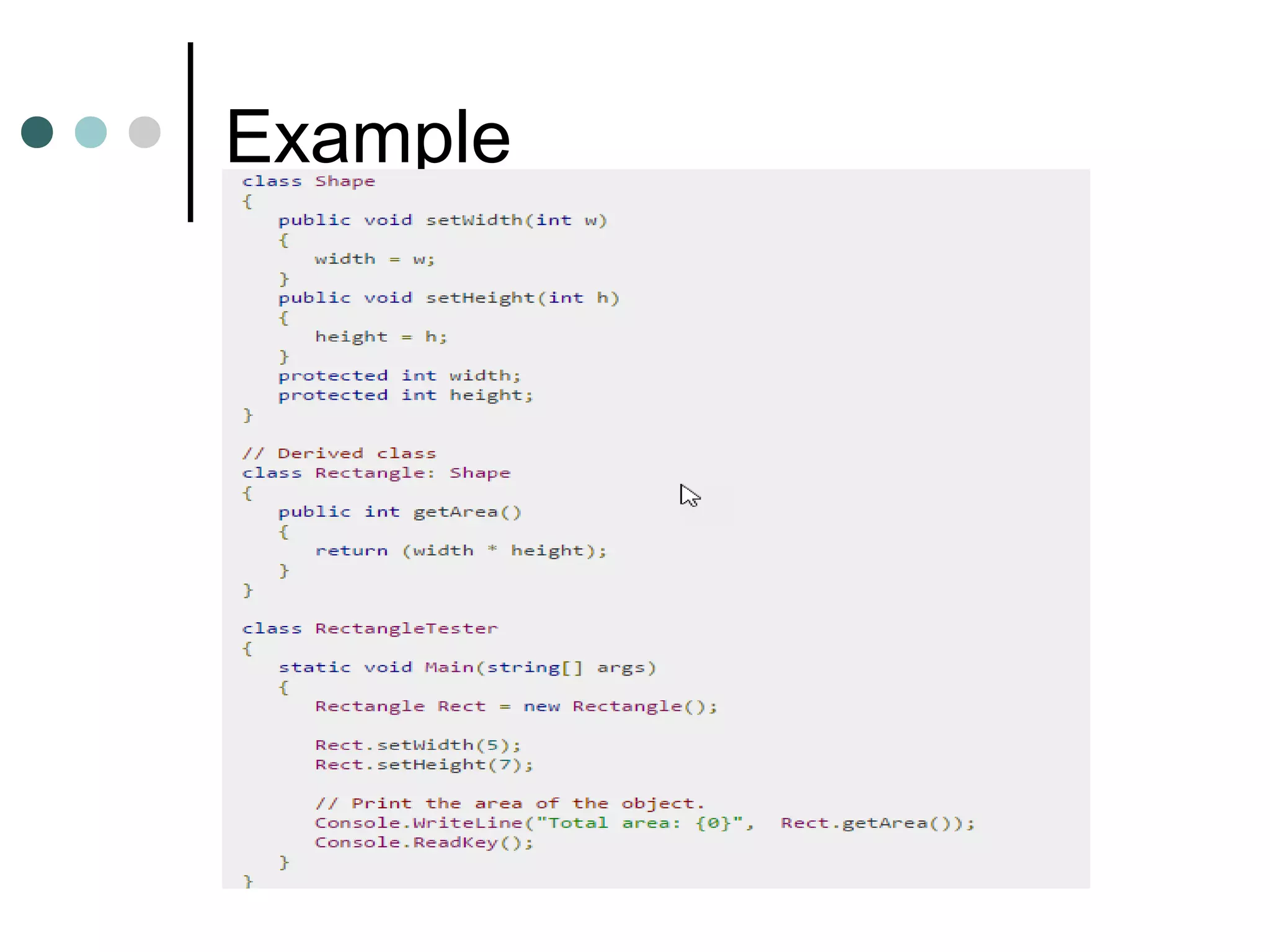 Example
 