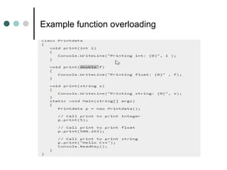 Example function overloading
 