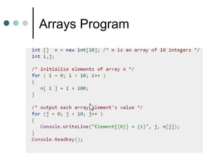 Arrays Program
 