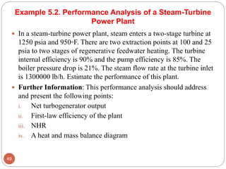 Performance Analysis of Power Plant Systems