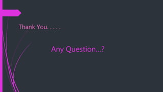 Thank You. . . . .
Any Question…?
 