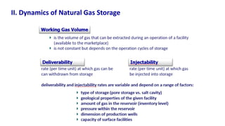 II. Dynamics of Natural Gas Storage
 