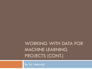 Working with the data for Machine Learning | PDF