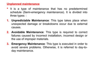 Improper Maintenance Examples Lecture for management students in health | PPTX