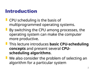 Lecture note on operating system Techniques | PPT