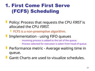 First Come First Serve Algorithm For Os Example Lecture note on operating system Techniques | PPT