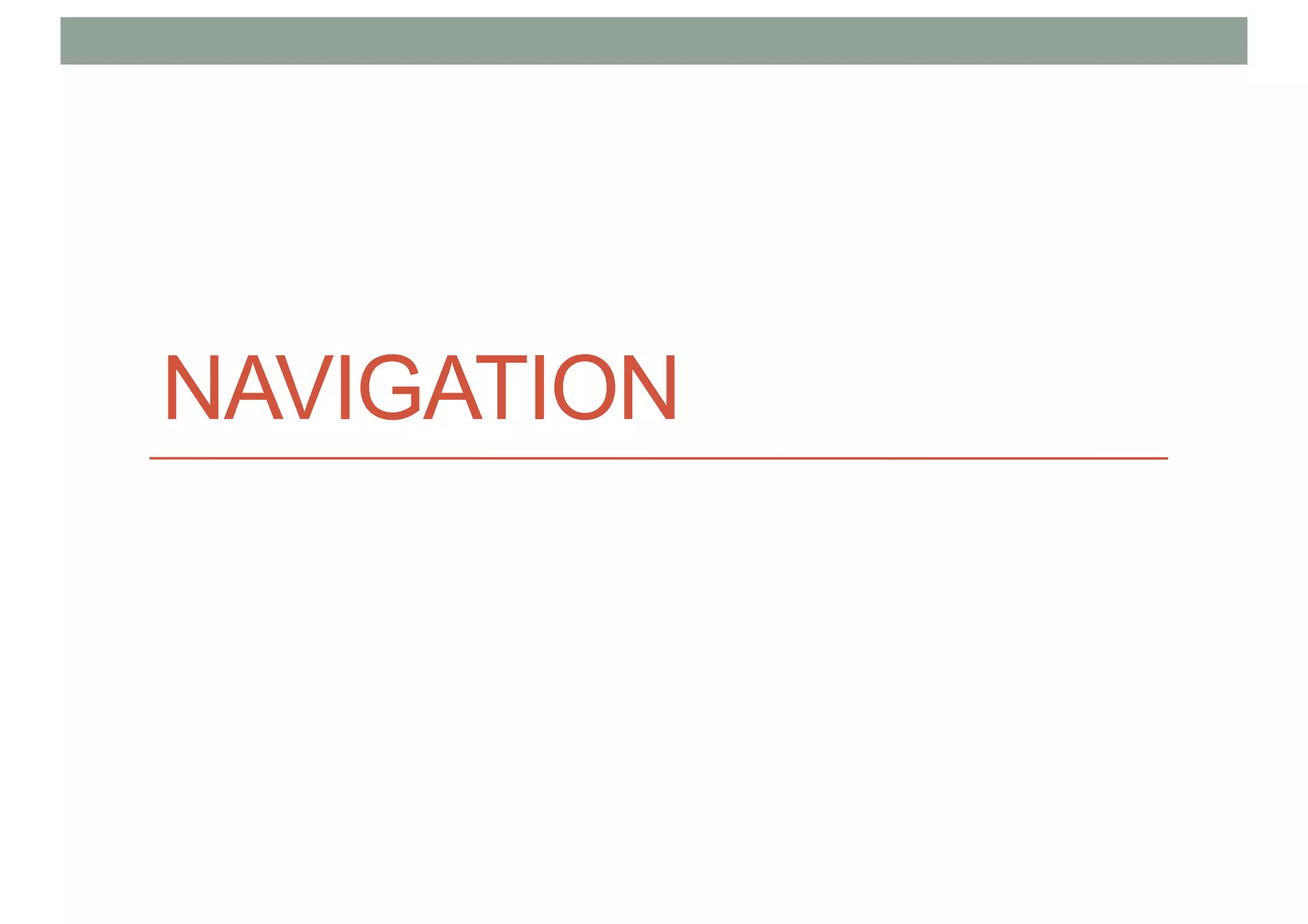 NAVIGATION
 