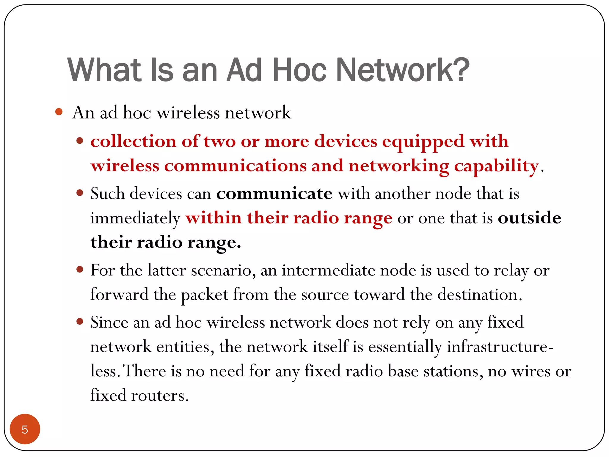 Lecture 5 6 .ad hoc network | PDF