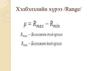 Хэлбэлзлийн хүрээ /Range/
 