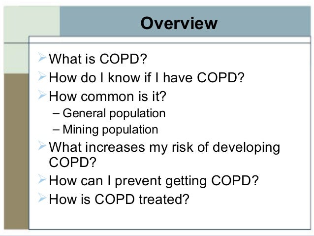 How to tell if you have copd