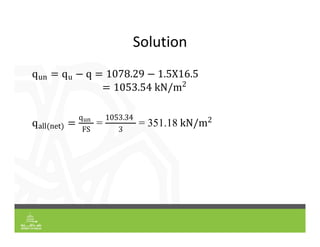 Solution
un u
2
all net
qun
FS
=
1053.34
3
= 351.18 2
 