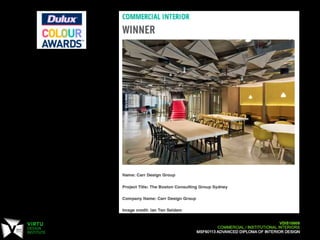 Lecture 5 - Colours and Materials - Commercial-Institutional Interiors ...